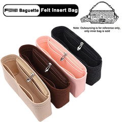 Felt Cloth Insert Bag Organizer Fits Women's Baguette Bag Makeup Tote Handbag Organizers Travel Inner Purse Cosmetic Bags