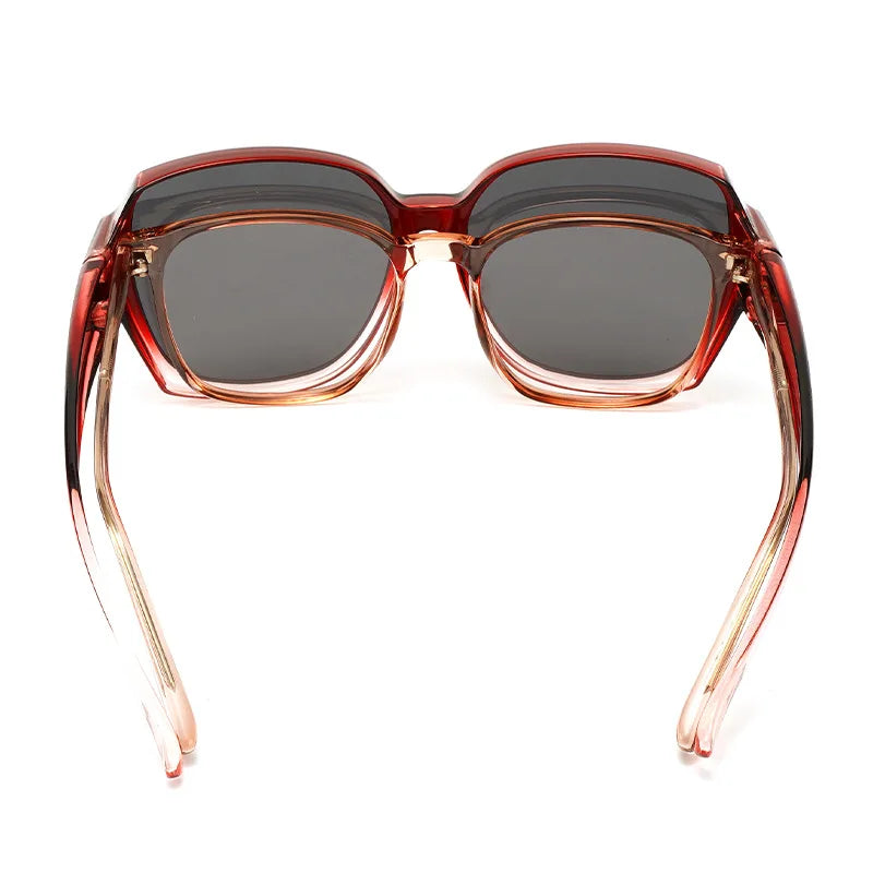 New Fashion Polarized Sunglasses Cover Over Myopia Prescription Glasses Portable Men Women Vintage Fishing Driving Eyewear