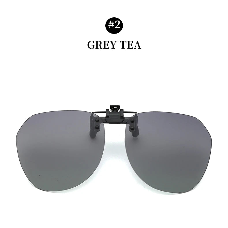 DOHOHDO New Men Women Clip On Sunglasses Polarizing UV400 Protention Vintage Clip Polarized Glasses Night Vision Driving Goggles