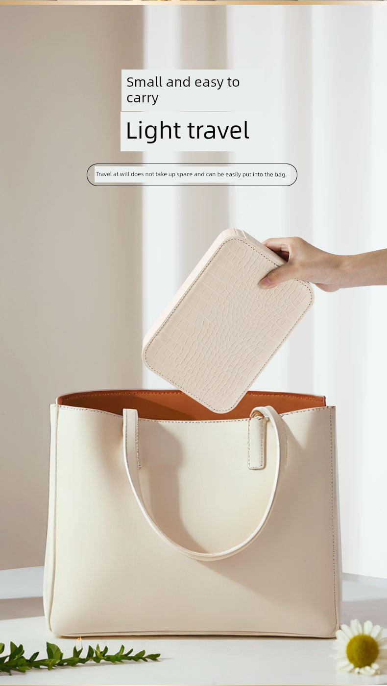 Carry Foldable Storage Box Dormitory Students Cosmetic Mirror