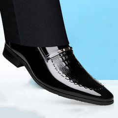 Men Classic Leather Shoes Business Pointed Toe Platform Loafers Work Men Dress Shoes New In Big Size Zapatos De Vestir Hombre