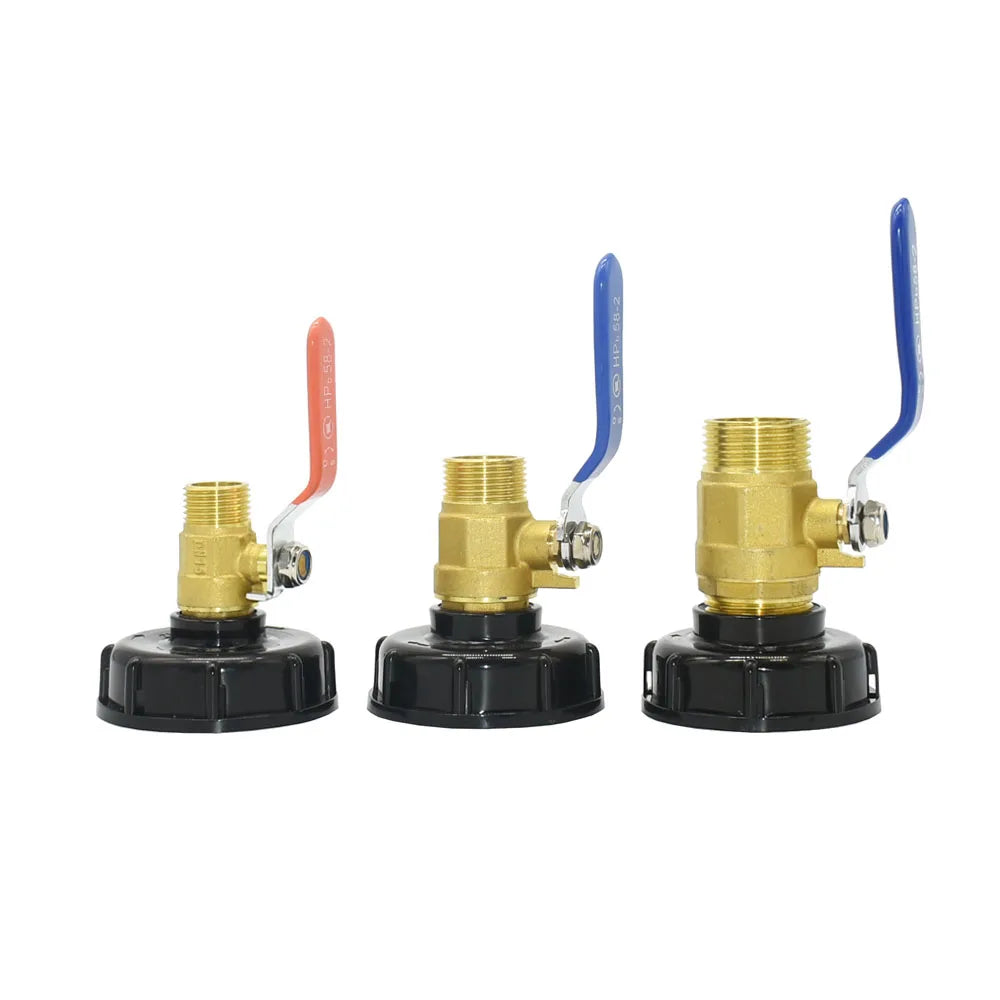 S60 x1/2 3/4 1 inch Thread IBC Tank Faucet Adapter Nipple Garden Hose Quick Connect Alloy Tank Valve