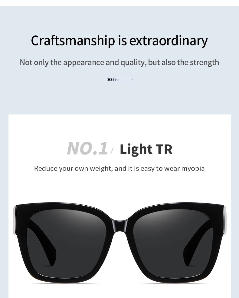 Women Polarized Sunglasses Men Myopia Set Sun Glasses UV400 Ultralight TR90 Eyeglasses Frame Beach Fishing Anti Glare Eyewear