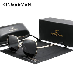 KINGSEVEN Gafas de sol para mujer Lentes polarizadas degradadas Diseño de lujo para mujer Elegante Lunette De Soleil Femme