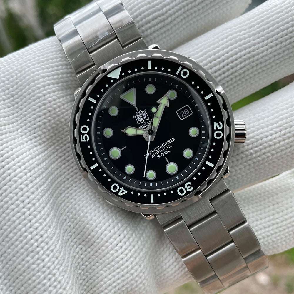 2023 New SD1975 STEELDIVE Tuna Classic Watch For Men Super Luminous Ceramic Bezel 300M Waterproof 316L Case NH35 Dive Wristwatch