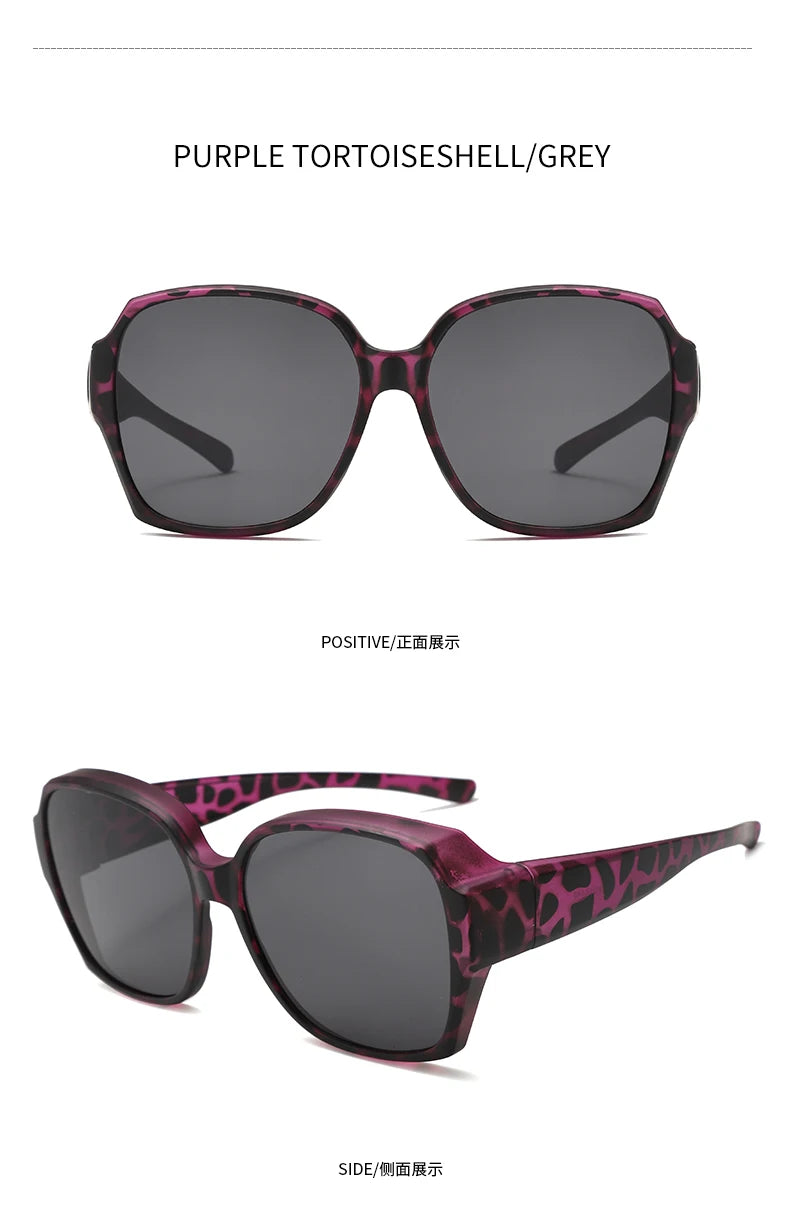 2025 TR90 Polarized Sunglasses Clip Men Women Myopia Set Sun Glasses UV400 Ultralight Outdoor Driving Fishing One Mirror Shade