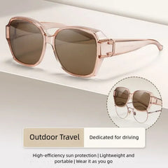 Travel Night Vision Driving UV400 Goggles Men Women Polarized Sunglasses Wear Over Myopia Prescription Glasses Vintage Outdoor