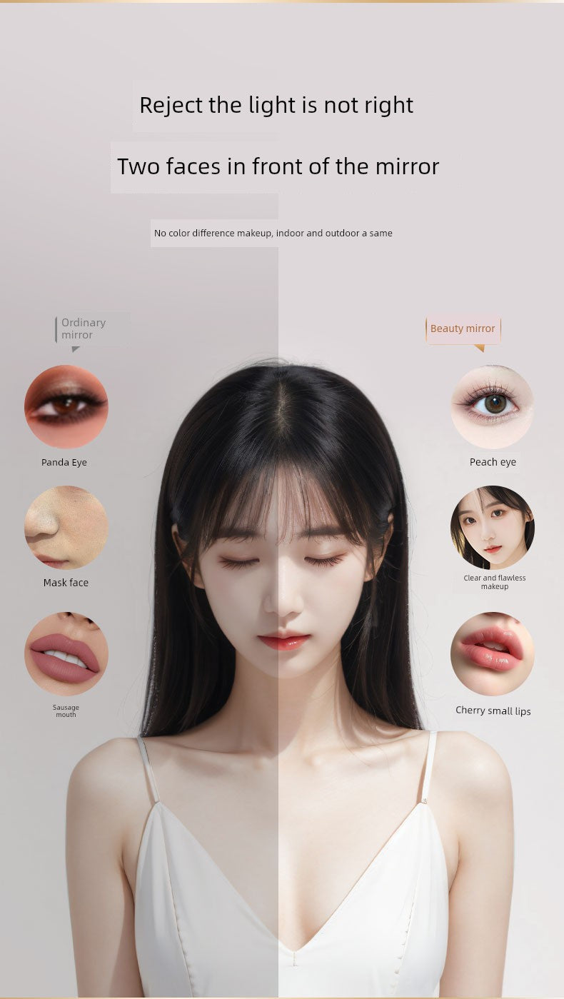 Carry Foldable Storage Box Dormitory Students Cosmetic Mirror