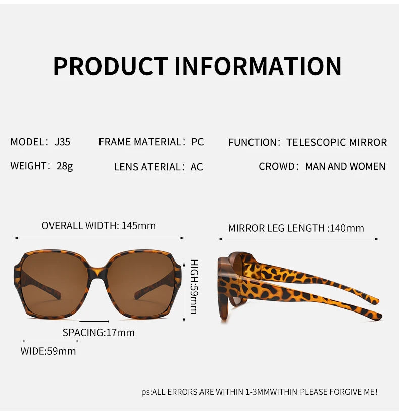 2025 TR90 Polarized Sunglasses Clip Men Women Myopia Set Sun Glasses UV400 Ultralight Outdoor Driving Fishing One Mirror Shade