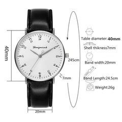 Free Shiping Items Quartz Watches For Men Strapstainless Steel Quartz Watch With Leather Strap Relogio Masculino Reloj Hombre