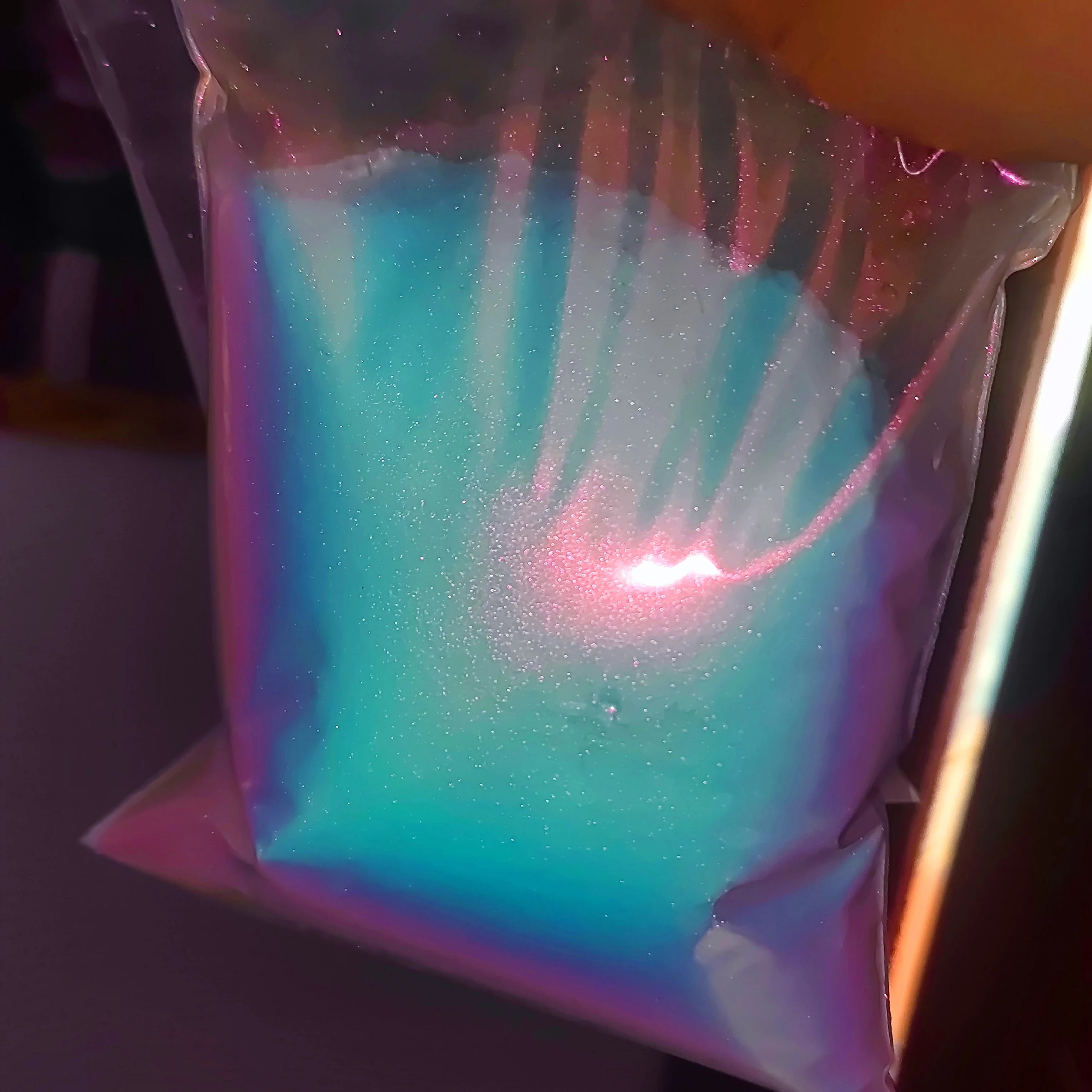 Pigmento en polvo camaleón arcoíris iridiscente súper cromado a granel, pigmento en polvo de espejo para uñas Opal aurora