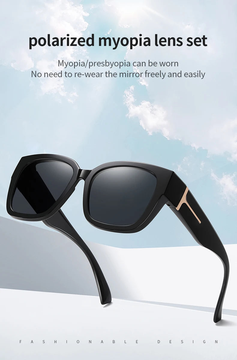 Women Polarized Sunglasses Men Myopia Set Sun Glasses UV400 Ultralight TR90 Eyeglasses Frame Beach Fishing Anti Glare Eyewear