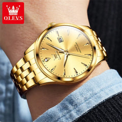 OLEVS 5598 Luxury Brand Men's Watch Classic Business Waterproof Luminous Week Date Men's Watch High end Elegance Quartz Watch