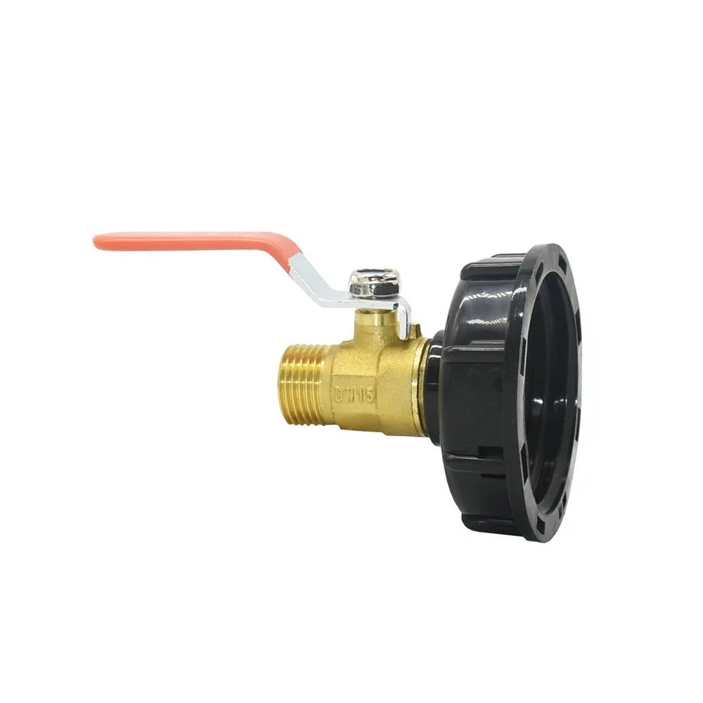 S60 x1/2 3/4 1 inch Thread IBC Tank Faucet Adapter Nipple Garden Hose Quick Connect Alloy Tank Valve