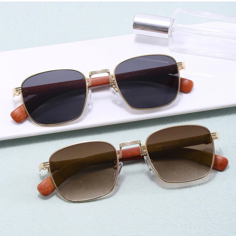 Luxury Brand Designer Sunglasses Women New Fashionable Square Retro Sun Glasses Large Frame Gradient Ladies Sunglass For men