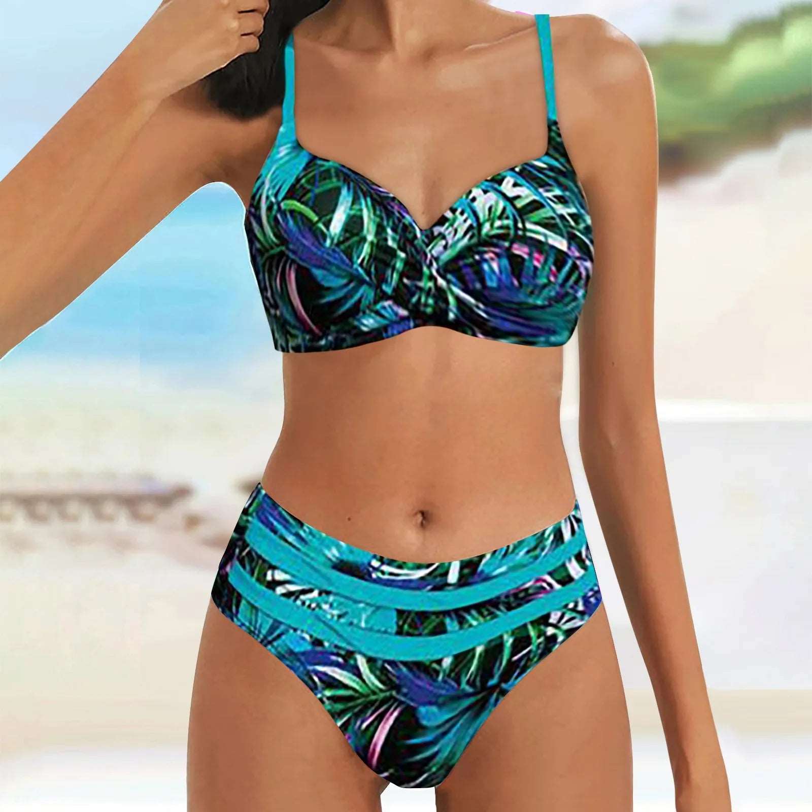 2024 New Swimsuit Women Two Piece Bikini Set Tankini Push Up Brazilian Swimwear Summer Bikinis Beach Wear Biquini Bathing Suit