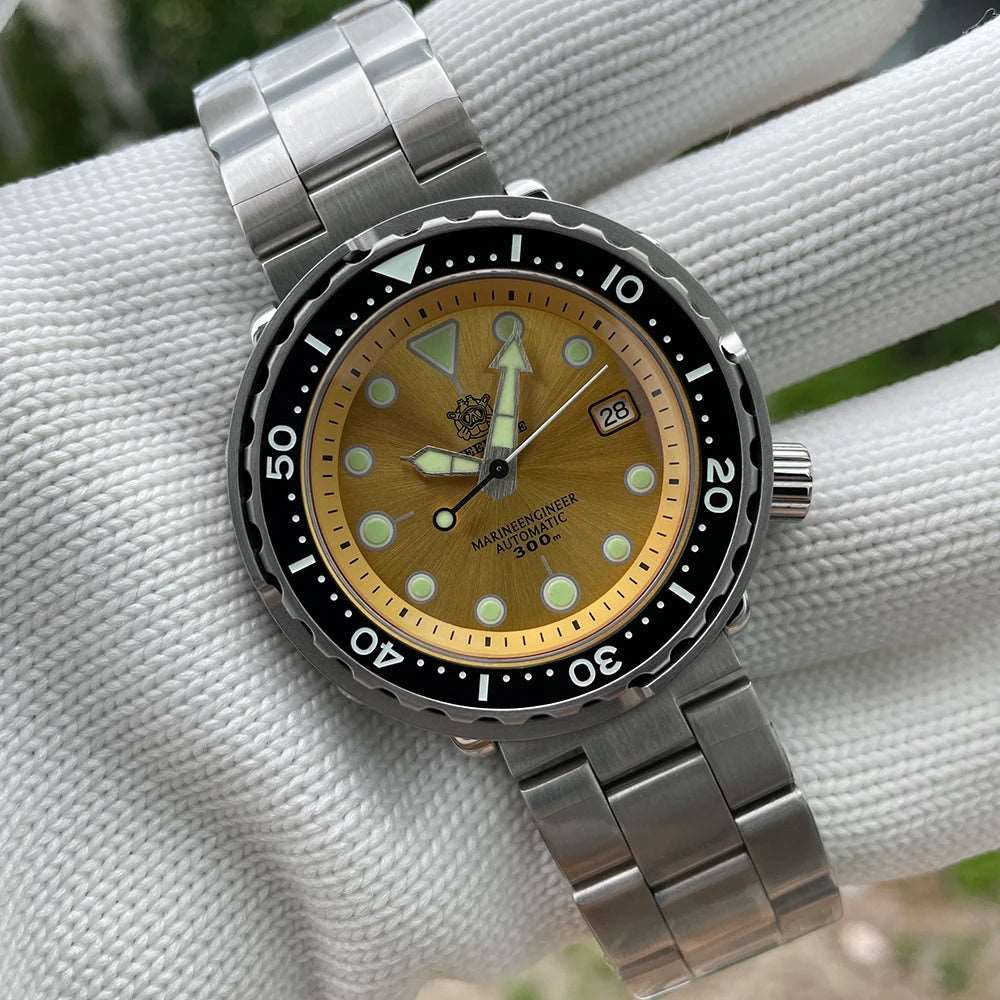 2023 New SD1975 STEELDIVE Tuna Classic Watch For Men Super Luminous Ceramic Bezel 300M Waterproof 316L Case NH35 Dive Wristwatch