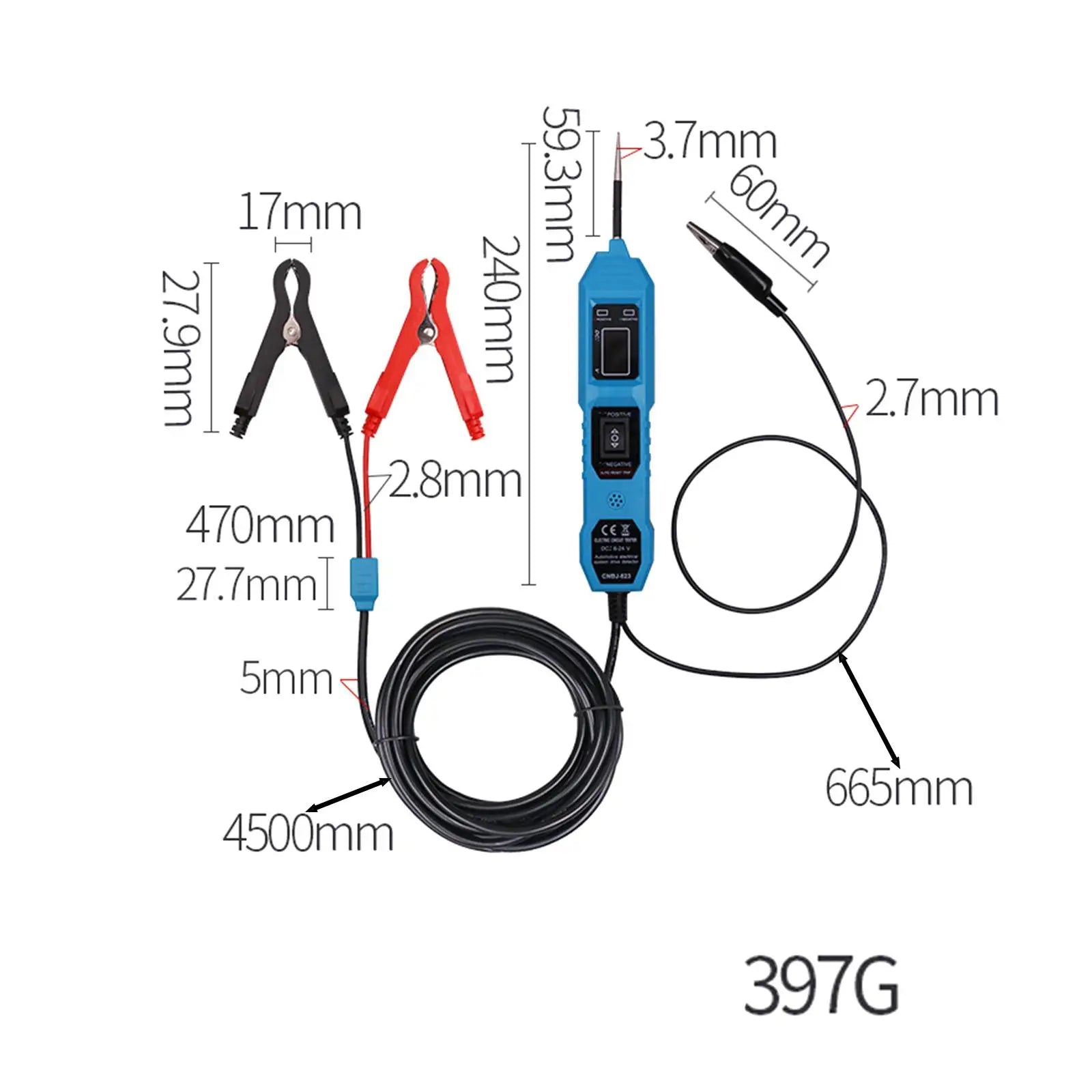 Power Probe Tester 3,5-36 V DC Kfz-Prüfleuchte Auto-Stromkreistester für Motorradfahrzeuge Autos LKW-Anhänger