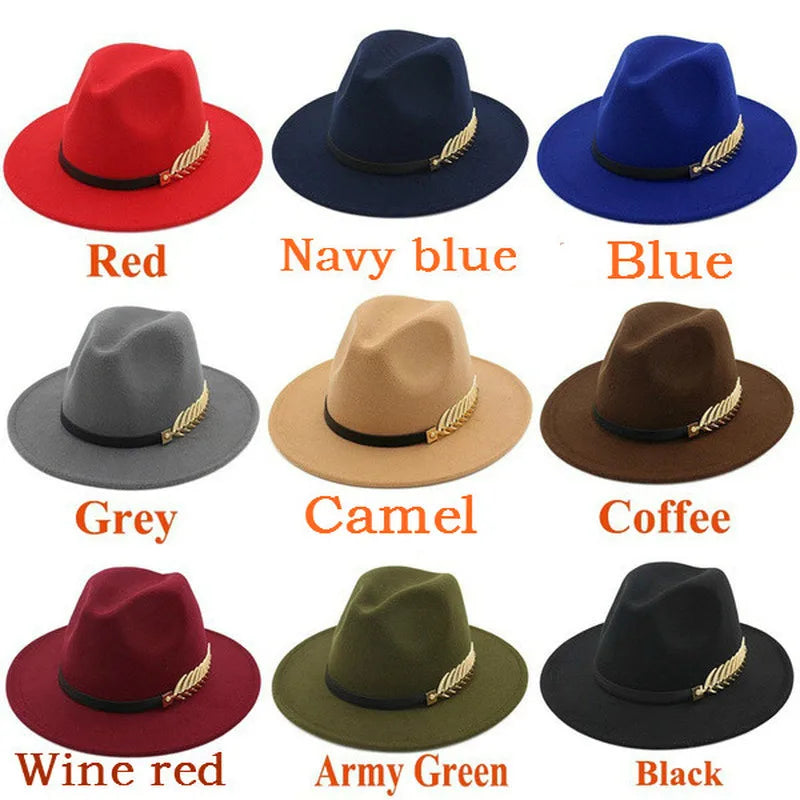 Women Men Fashion Summer Straw Hat Casual Trendy Wide Brim Beach Sun Straw Panama Jazz Hat Cowboy Fedora Hat Gangster Cap