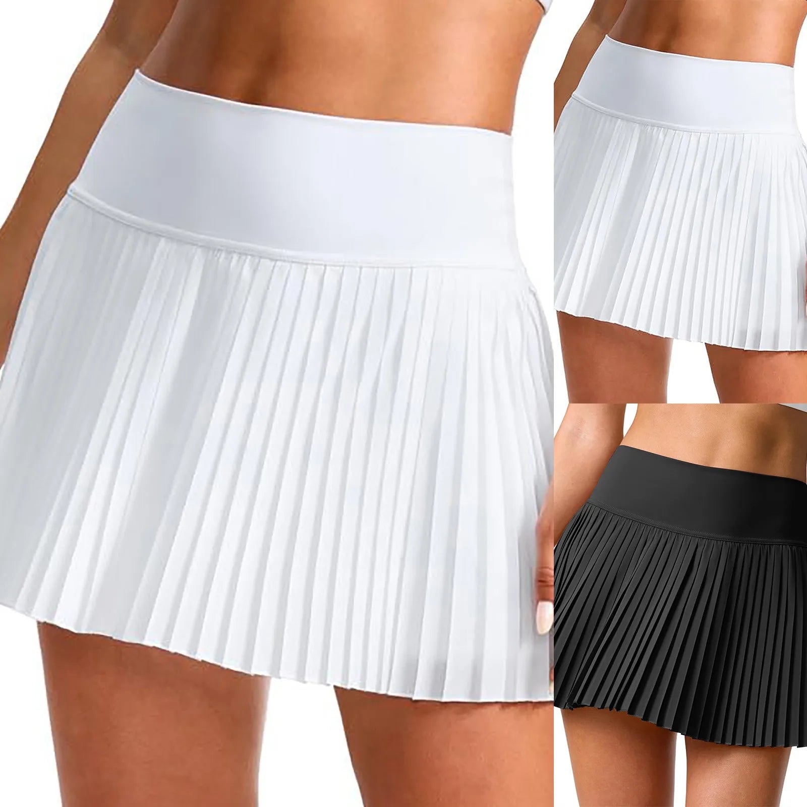 Women Tennis Skirts High Waist Pleated Mini Skirt Breathable Sweat Shorts Summer Sports Skirts Gym Yoga Skorts Sportswear