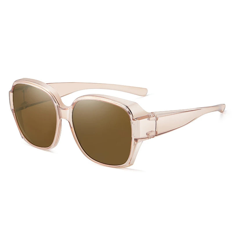 Fit Over Glasses Wrap Around Sunglasses Square Shades UV400 Goggles For Men Women Glasses Cover Driving Polarized Sunglasses