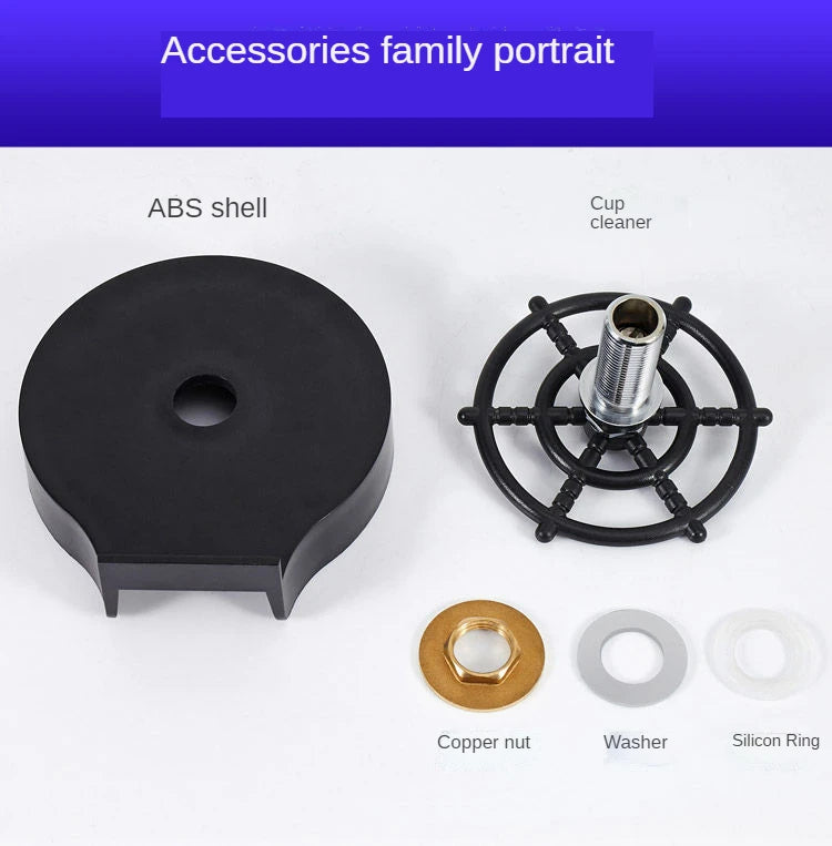 Ins Rinser Automatic Glass Cup Washer High Pressure Bar Kitchen Beer Milk Tea Cup Cleaner Sink Accessories