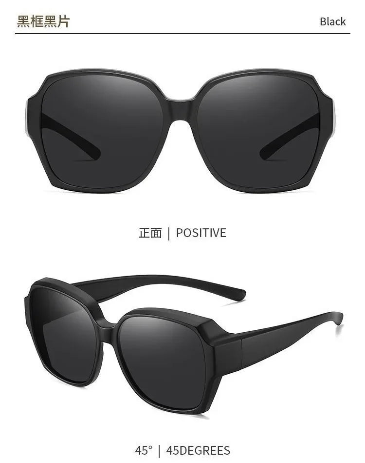 Travel Night Vision Driving UV400 Goggles Men Women Polarized Sunglasses Wear Over Myopia Prescription Glasses Vintage Outdoor