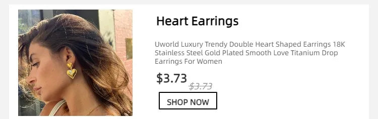 Uworld 18K Gold Plated Stainless Steel Lucky Four-leaf Clover Drop Earrings For Woman Girls Cute Floral pendientes Gift