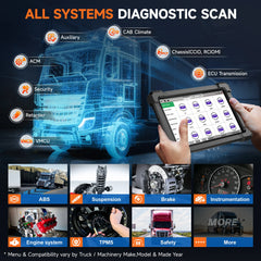ANCEL X7 HD Heavy Duty Truck Diagnostic Tool Full System 12V 24V EPB ABS Oil Reset SAS DPF Regen TPMS ECU OBD2 Truck Scanner