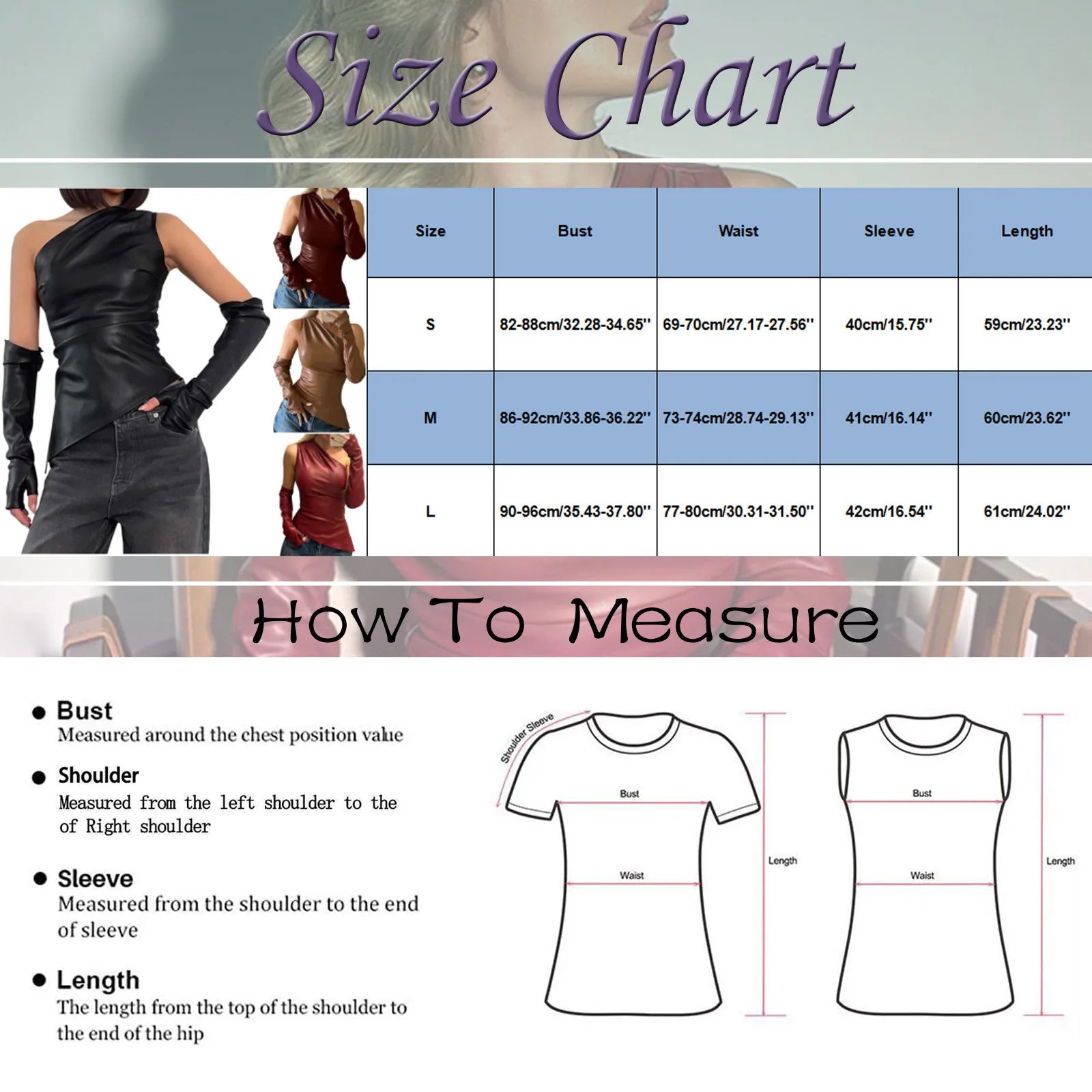 Sexy One Shoulder Pu Leather Tank Top With Gloves Summer Women's Vest Solid Sleeveless Irregular Camisole Streetwear T Shirt