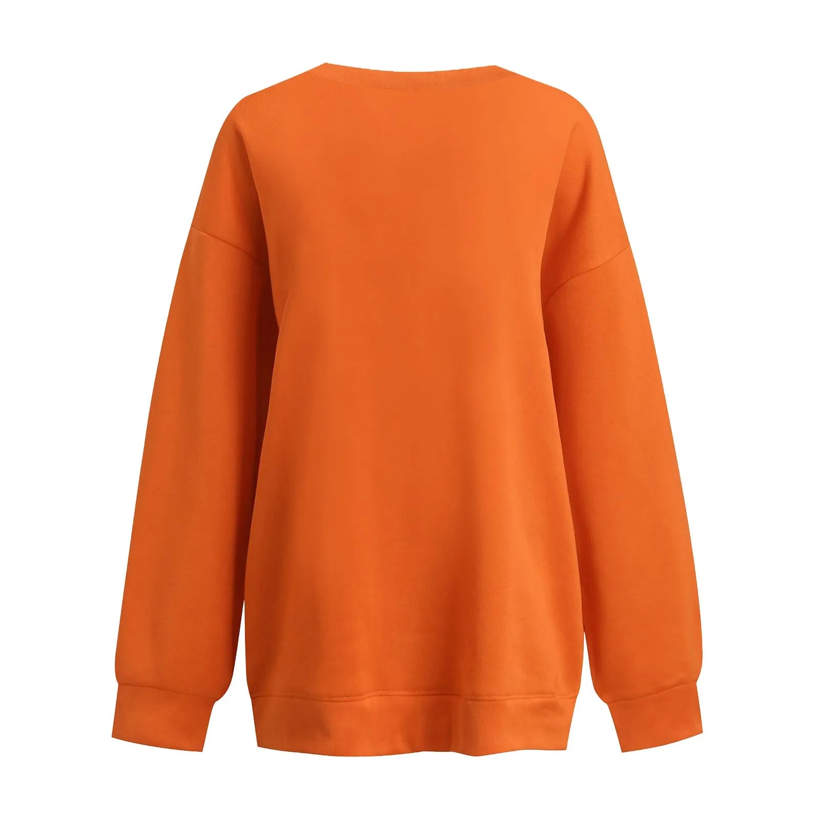 Women's Halloween Sweatshirt Colored Spooky Four Pumpkins Funny Autumn Women Long Sleeve Jumper Halloween Pullovers Top