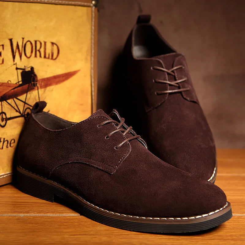 Men's shoes plus size 38-48 Oxford men's shoes PU suede spring and autumn casual men's leather shoes men's formal shoes