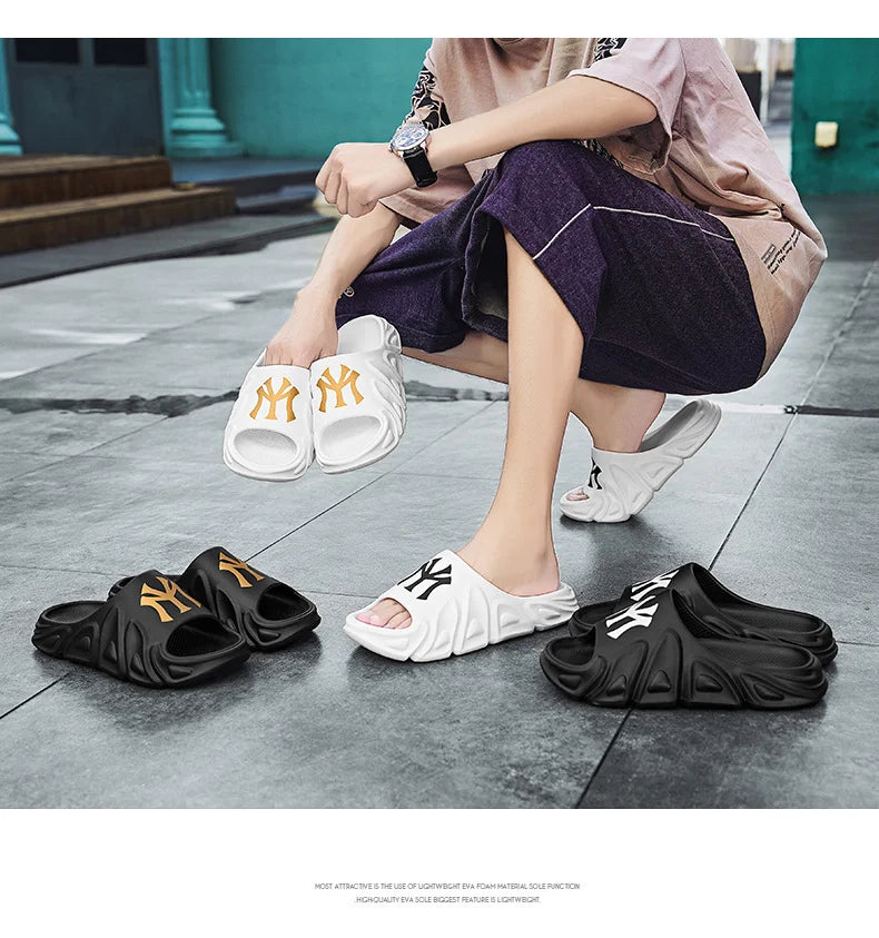 Summer Men Slippers Women Flip Flops Thick Soled Sandals EVA Soft Fashion Slippers For Women Sporty  Shoes Outdoor Indoor Slides