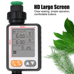 Automatic Manual Mode Irrigation Controller Rain Sensor Garden Watering Timer Multiple Program Large Screen Battery Operated