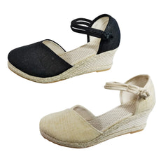 Espadrilles Wedges Woman Sandals Summer 2024 New In Ladies Comfort Casual Shoes Party Sandals Footwear Zapatillas Mujer Verano