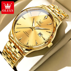 OLEVS 5598 Luxury Brand Men's Watch Classic Business Waterproof Luminous Week Date Men's Watch High end Elegance Quartz Watch