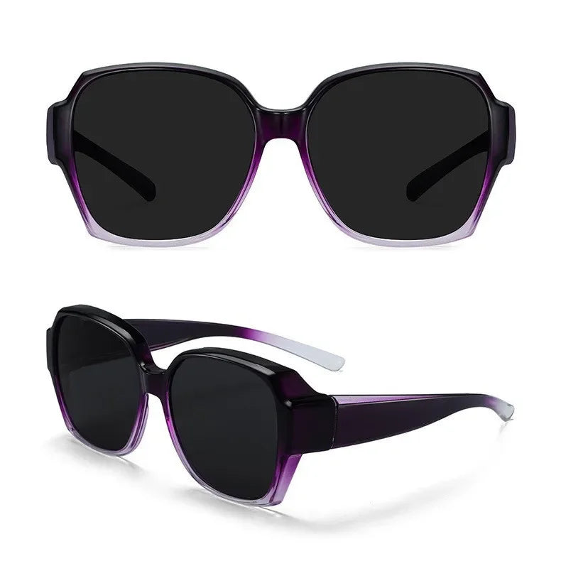 Travel Night Vision Driving UV400 Goggles Men Women Polarized Sunglasses Wear Over Myopia Prescription Glasses Vintage Outdoor