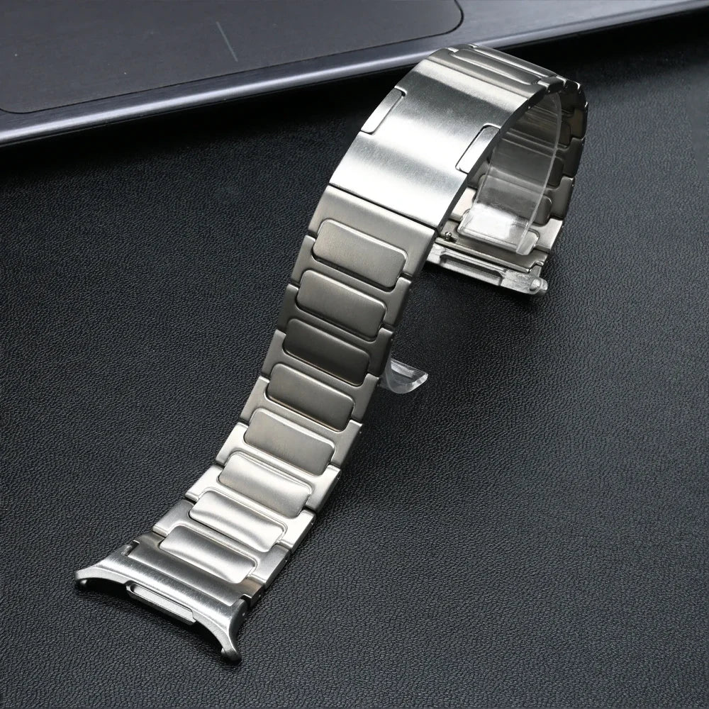 Luxury Titanium Band for Samsung Watch 7 Ultra 47mm Watchband Link Bracelet for samsung galaxy ultra 7 47MM No Gaps Metal Strap