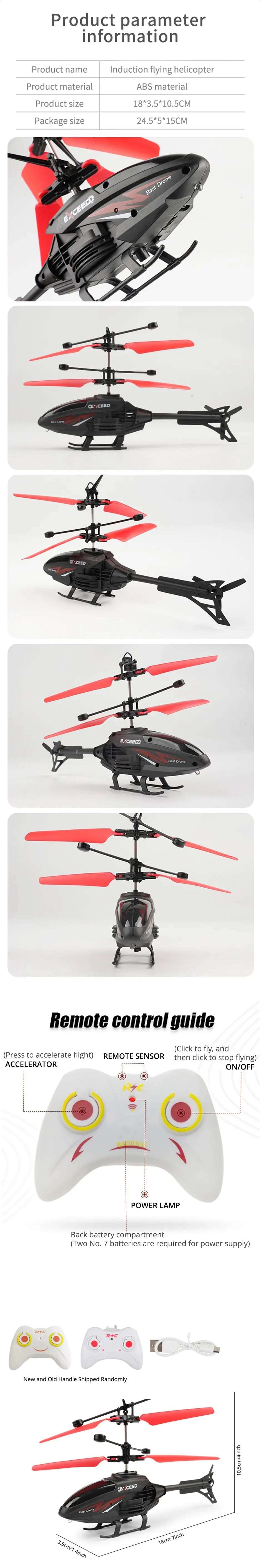 2 Channel Gesture Control Suspension Helicopter RC Remote Induction Aircraft With Charging LED Light Kids Toy for Boys