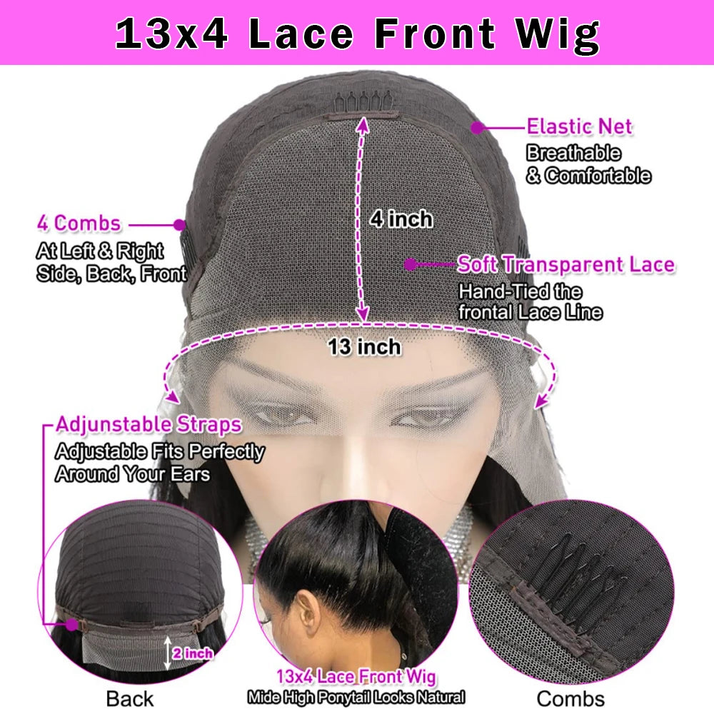 Glueless Wig Human Hair Ready To Wear Deep Wave Frontal Wig Short Curly Bob Wig Human Hair 4x4 13x4 Lace Front Human Hair 180%