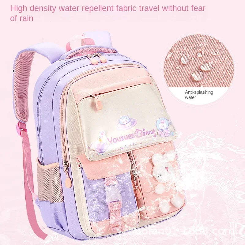 New Children Shoulder Bag Primary School Students Schoolbag Cartoon Lightweight Girls Junior High School Students Kids Backpacks