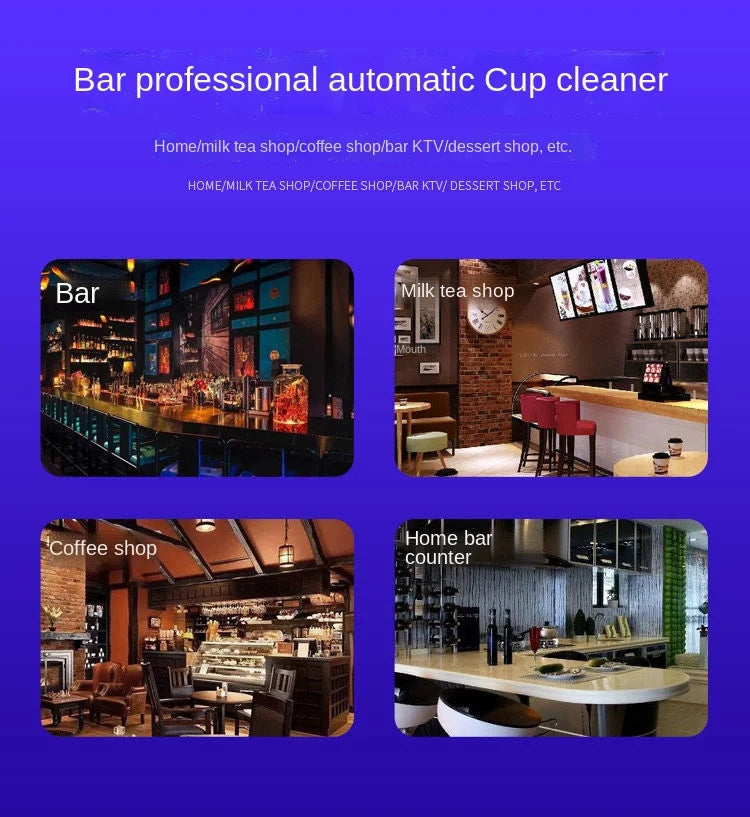 Ins Rinser Automatic Glass Cup Washer High Pressure Bar Kitchen Beer Milk Tea Cup Cleaner Sink Accessories