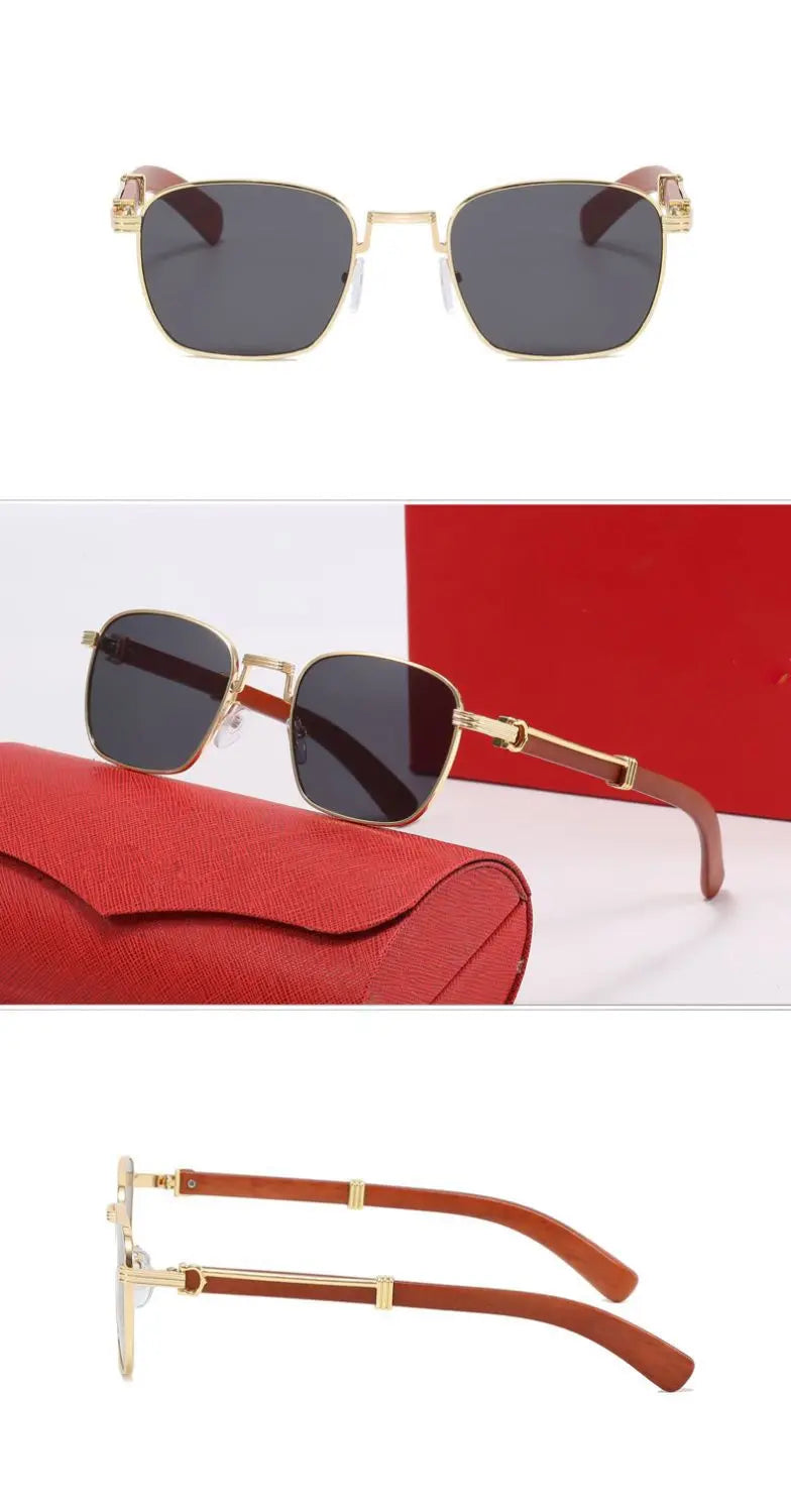 Luxury Brand Designer Sunglasses Women New Fashionable Square Retro Sun Glasses Large Frame Gradient Ladies Sunglass For men