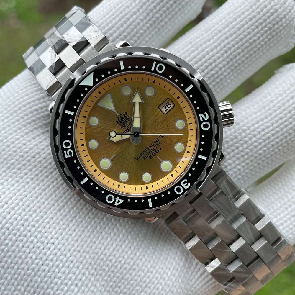 2023 New SD1975 STEELDIVE Tuna Classic Watch For Men Super Luminous Ceramic Bezel 300M Waterproof 316L Case NH35 Dive Wristwatch