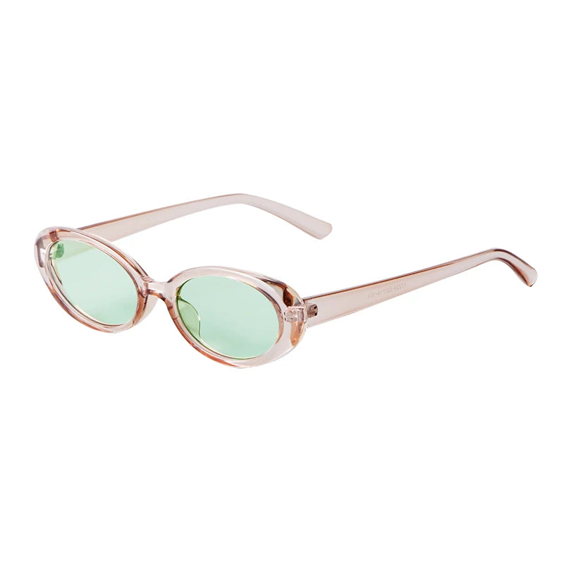 STORY Trendy Hot Pink Small Oval Sunglasses Women Men Vintage Tortoiseshell Narrow Frame Sun Glasses UV400 De Sol Mujer S77224H