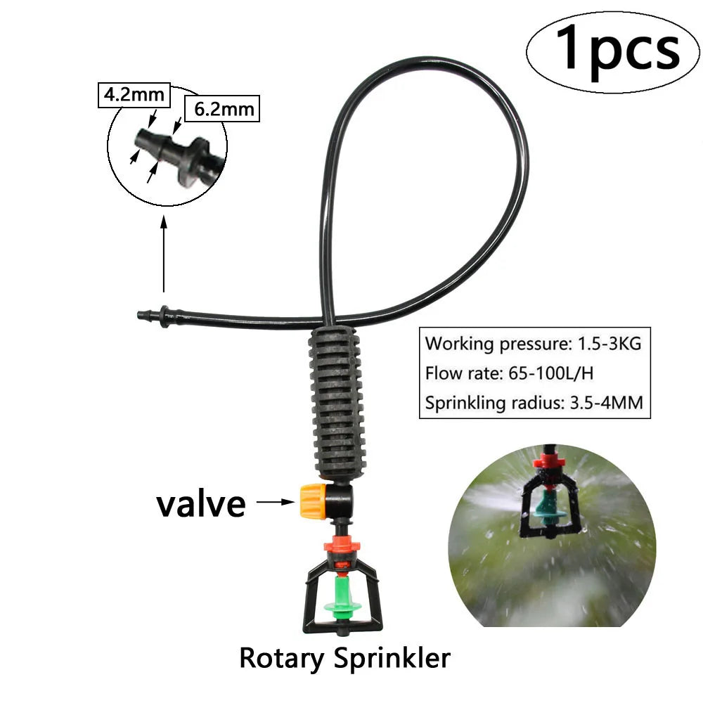 Anti Drip Misting Nozzle Water Mist Sprinkler Irrigation System 4/5/6/7 Way Adjustable Sprayer Kit For Greenhouse Humidification