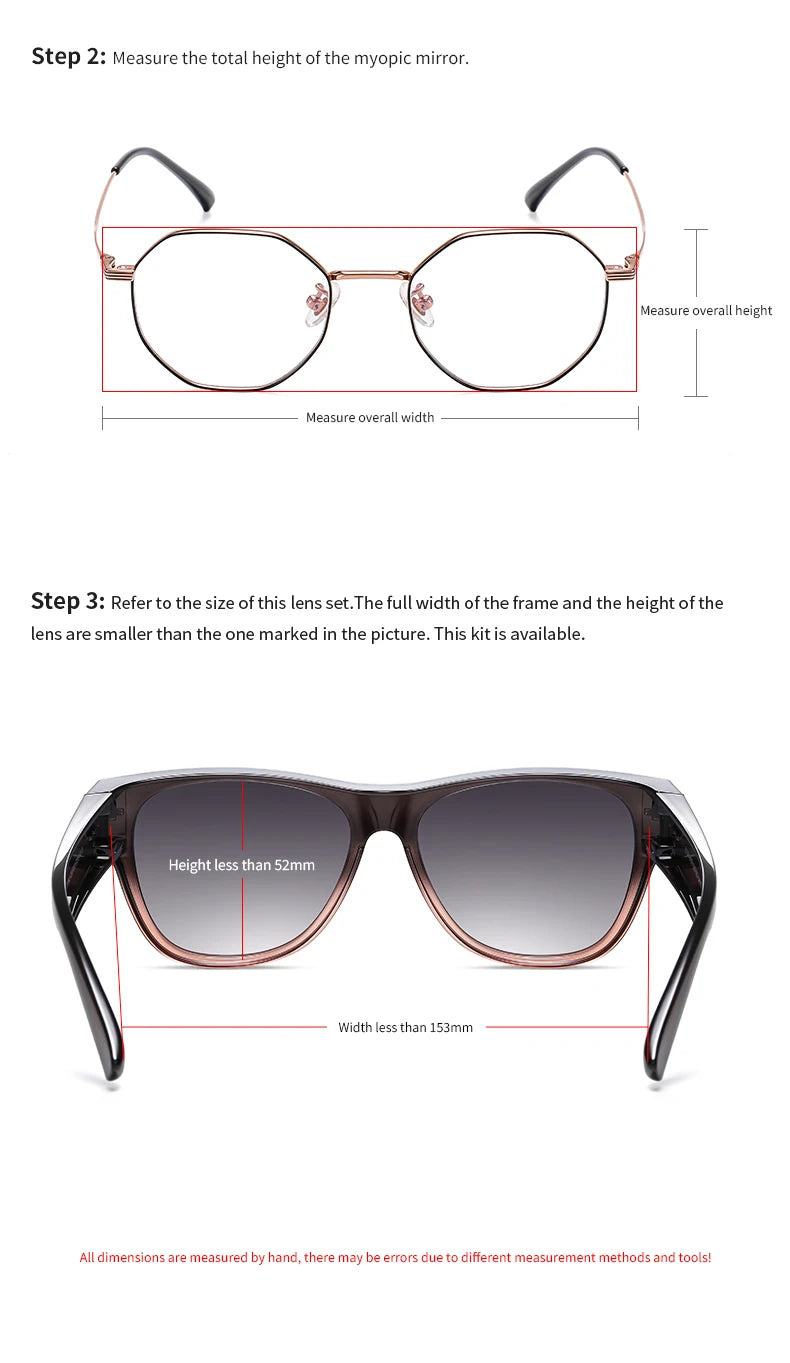 Women Polarized Sunglasses Men Myopia Set Sun Glasses UV400 Ultralight TR90 Eyeglasses Frame Beach Fishing Anti Glare Eyewear