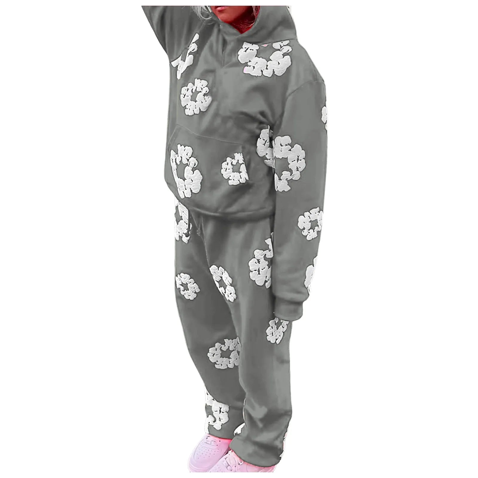 Women's Hoodies And Trousers Suits Tracksuit For Men And Women Foam Printed Hoodie Sweatpants Two Piece Sets Tracksuits y2k