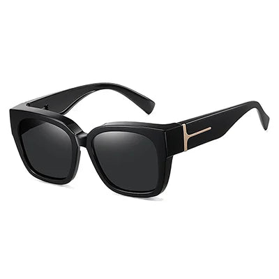 Ralferty Oversize Sunglasses Overlay Polarized UV400 Anti UVA UVB TR90 Light Weight Can Cover On Glasses Driver Shades Women
