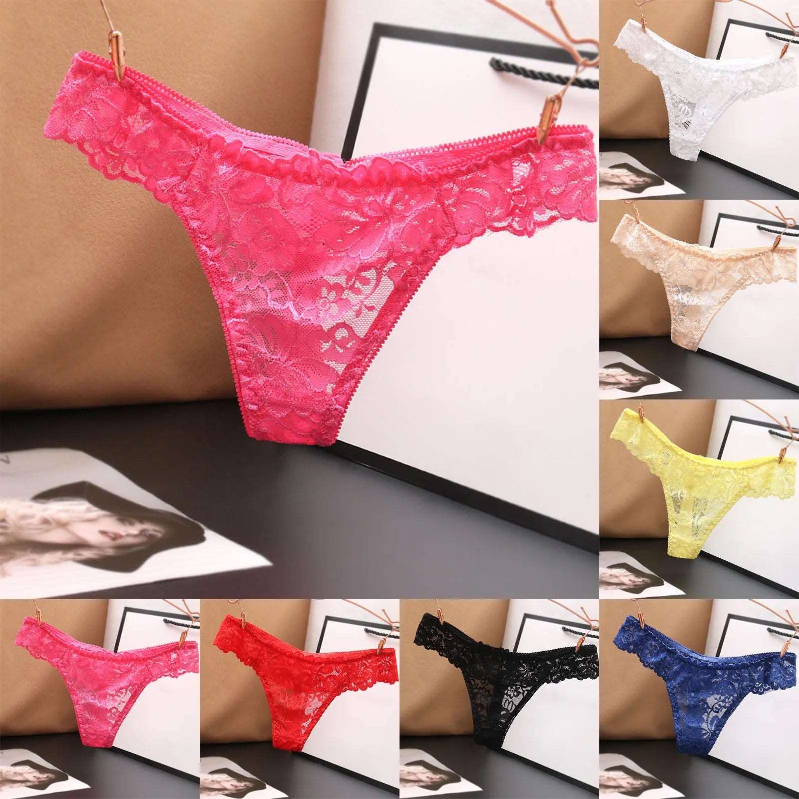 Lingerie For Ladies Low Waist Underwear Briefs Thong Sexy Lace Women'S Panties Exquisite Sexy Lace Underwear стринги женские